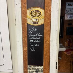 Padron wooden cigar sign with Padron family autographs